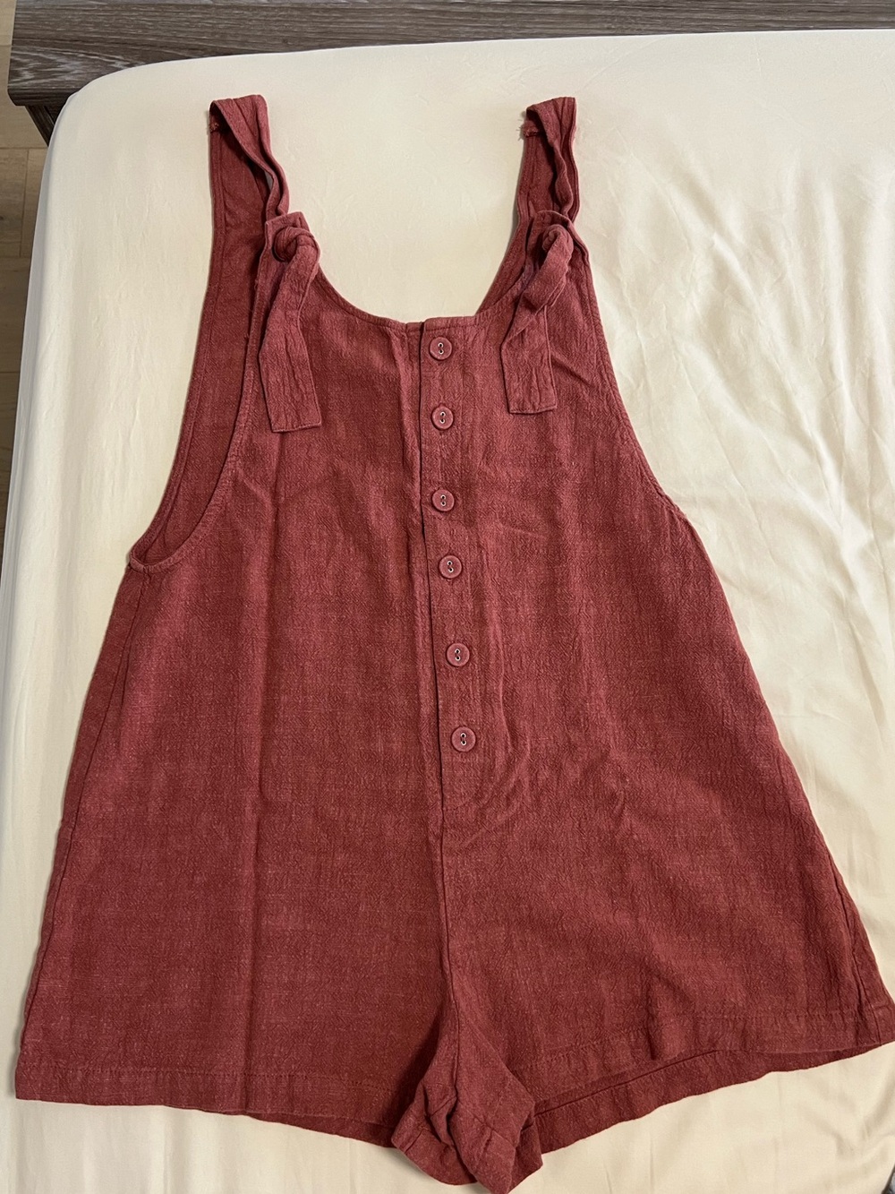 Forever 21 Dusty Rose Button-Front Romper